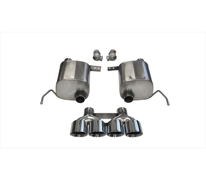 Corsa Corvette C7 Exhaust Valve-Back 2.75" Dual Rear Exit with Quad 4.5" Polished Pro-Series Tips 6.2L - SPORT