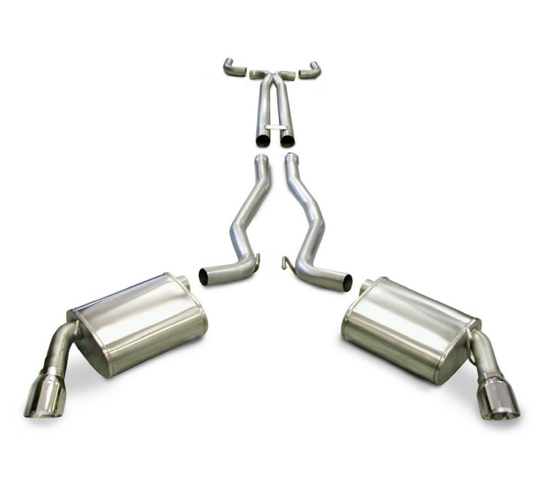 Corsa Camaro SS Exhaust System with 4 inch tips XO-Pipe, SPORT - LS3 w/ 6-Spd Manual