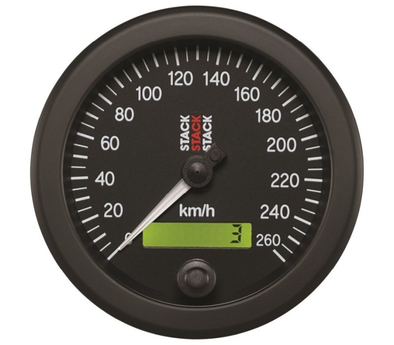 Autometer Stack 88mm 0-260 KM/H Electronic Speedometer - Black