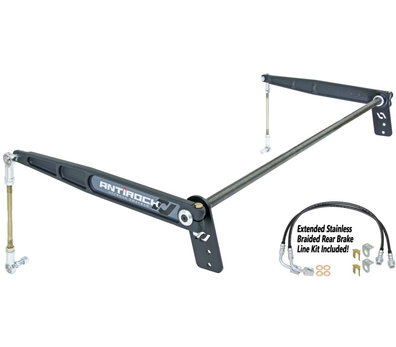 RockJock JK Antirock Sway Bar Kit Rear Forged Arms Heavy 1 1/8in Bar