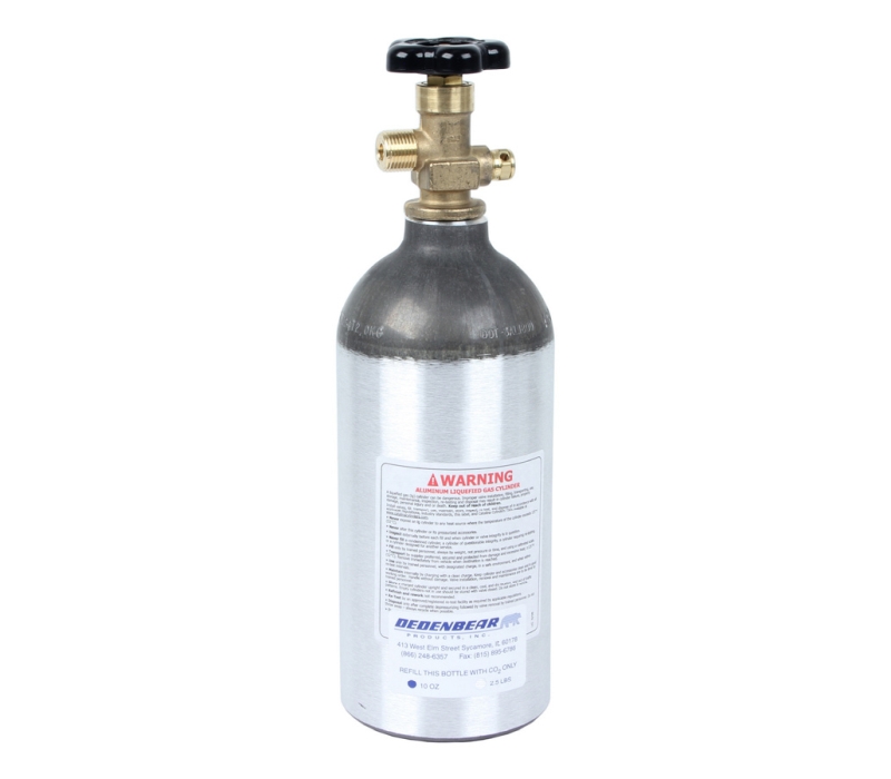 DEDENBEAR 2.5lb. CO2 Bottle w/Valve