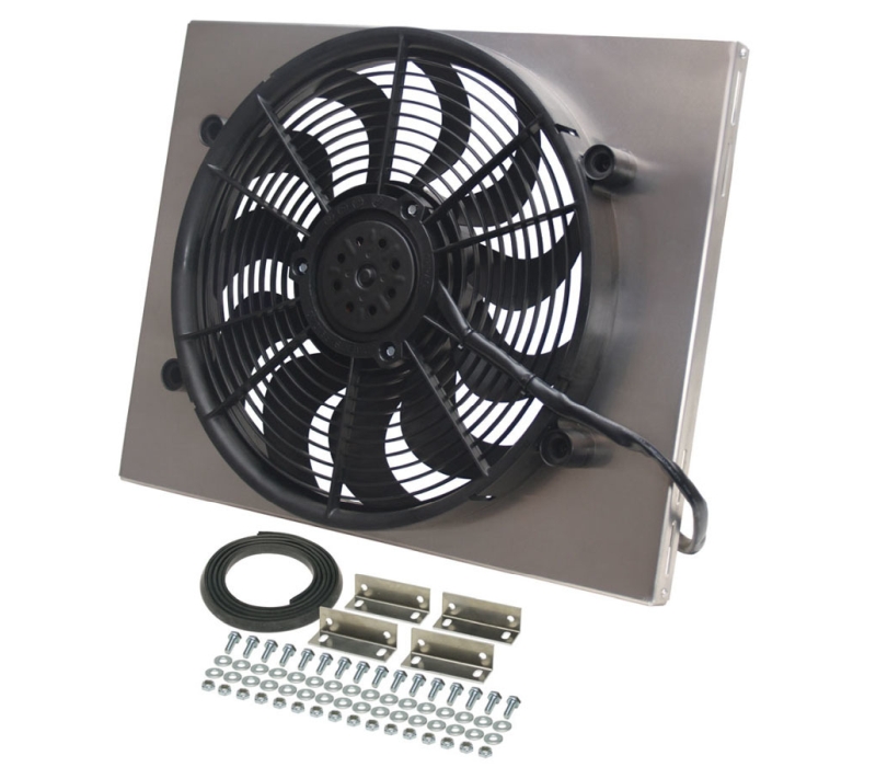 DERALE RAD Fan w/Alum Shroud Assembly