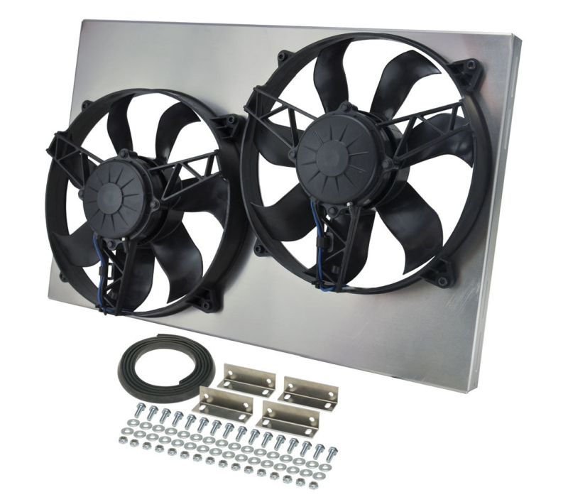 DERALE Dual RAD Fan w/Alum Shroud Assembly