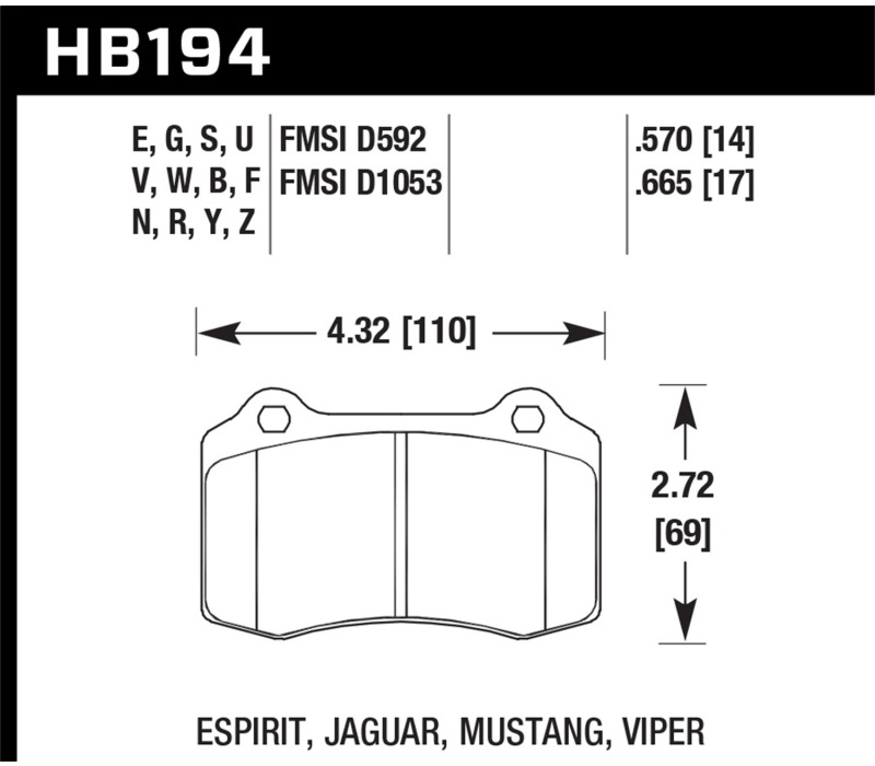Hawk LTS Street Brake Pads