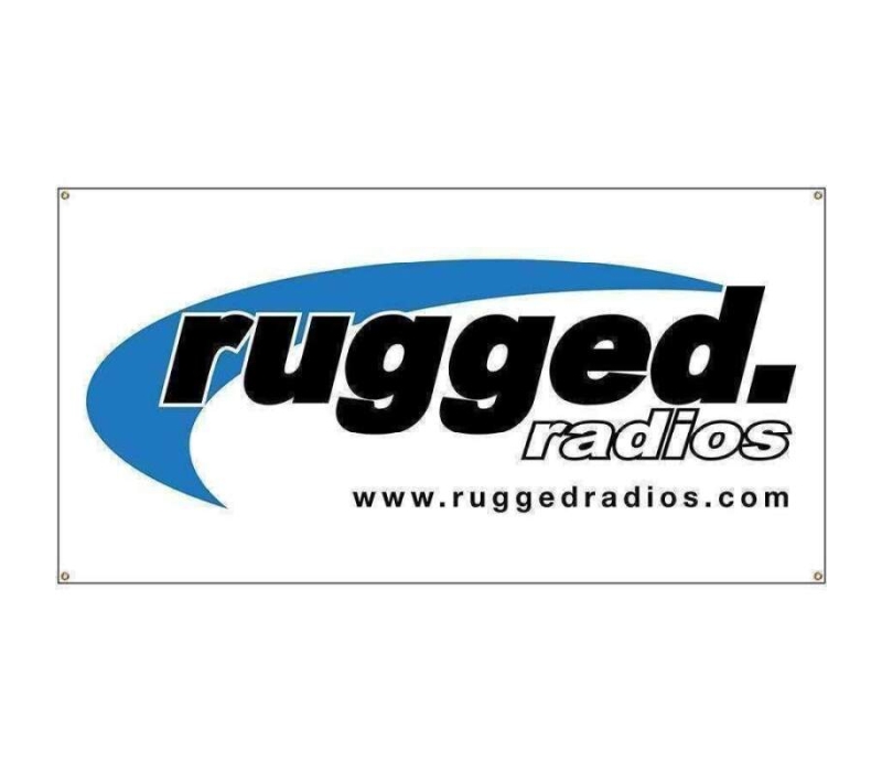 Rugged Radios Rugged Radios Race Banners - Available In Different Sizes 2 x 4 Banner