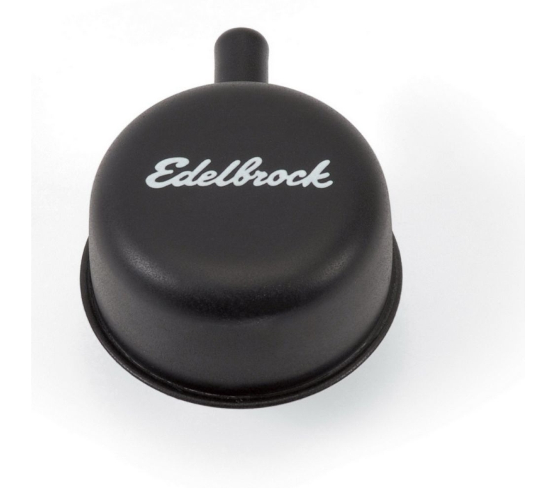Edelbrock Round Cap w/ Nipple Black
