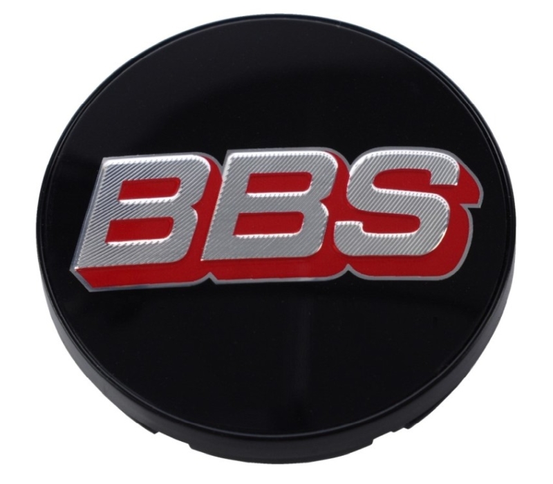 BBS Center Cap 56mm Black/Silver/Red