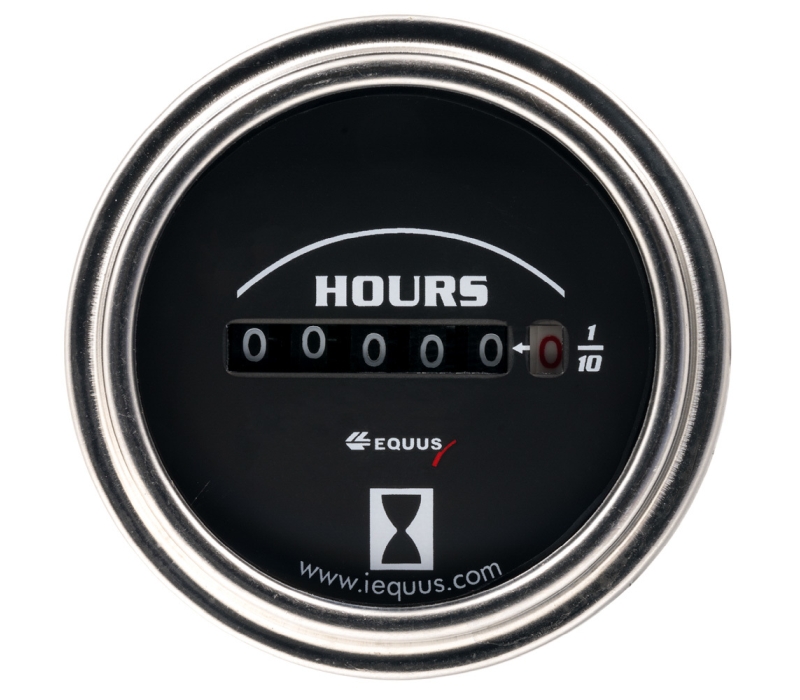 EQUUS 2.0 Dia Hourmeter Gauge Chrome