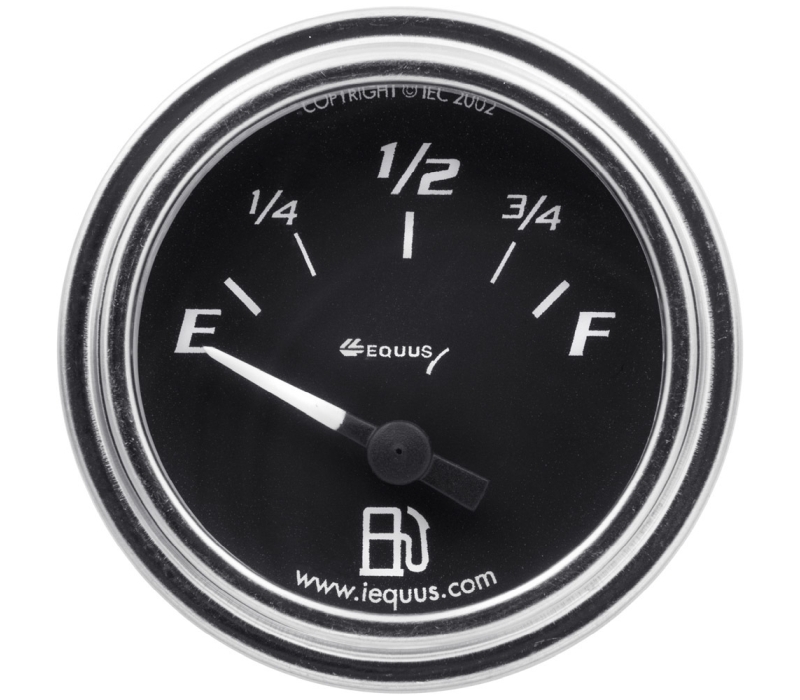 EQUUS 2.0 Dia Fuel Level Gauge Chrome