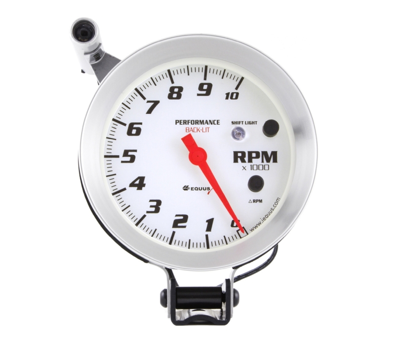 EQUUS 5in Dia Tachometer 10k RPM Silver