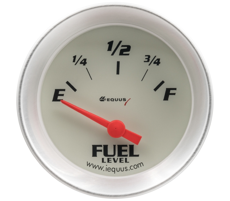 EQUUS 2.0 Dia Fuel Level Gauge Silver
