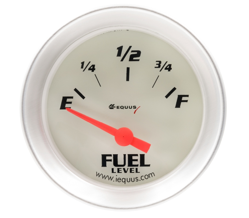 EQUUS 2.0 Dia Fuel Level Gauge Silver