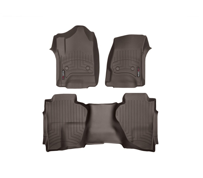 WeatherTech 2014+ Chevrolet Silverado Cocoa Front & Rear Floorliners