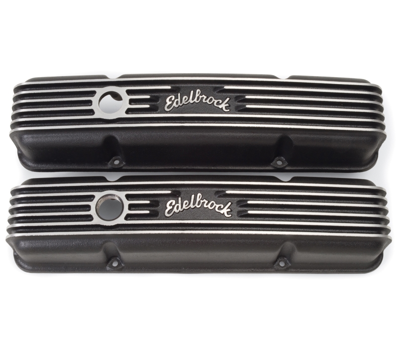 Edelbrock Valve Cover Classic Series Chevrolet 1959-1986 262-400 CI V8 Black