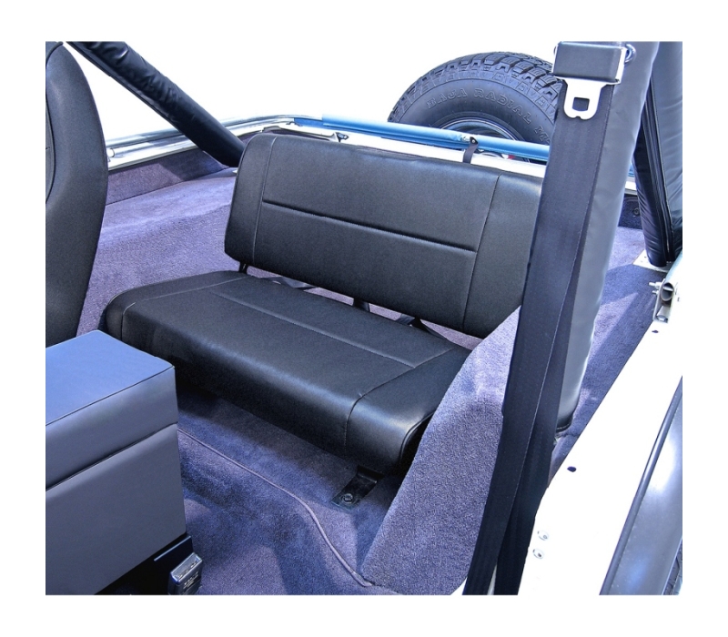 Rugged Ridge Standard Rear Seat Black Denim 55-95 Jeep CJ / Jeep Wrangler