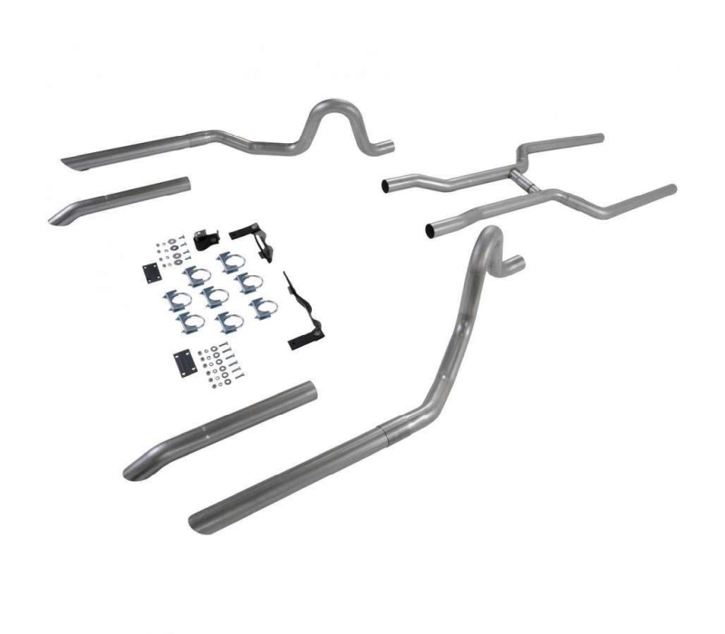 Flowmaster GM A-Body V8 All 2.50 Tubing From Trans X-Member Back, Dual Out Rear