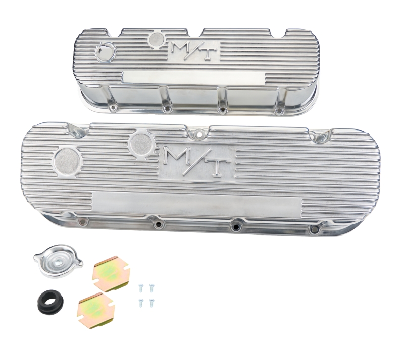 HOLLEY M/T Polished Valve Cover Set - BBC Tall