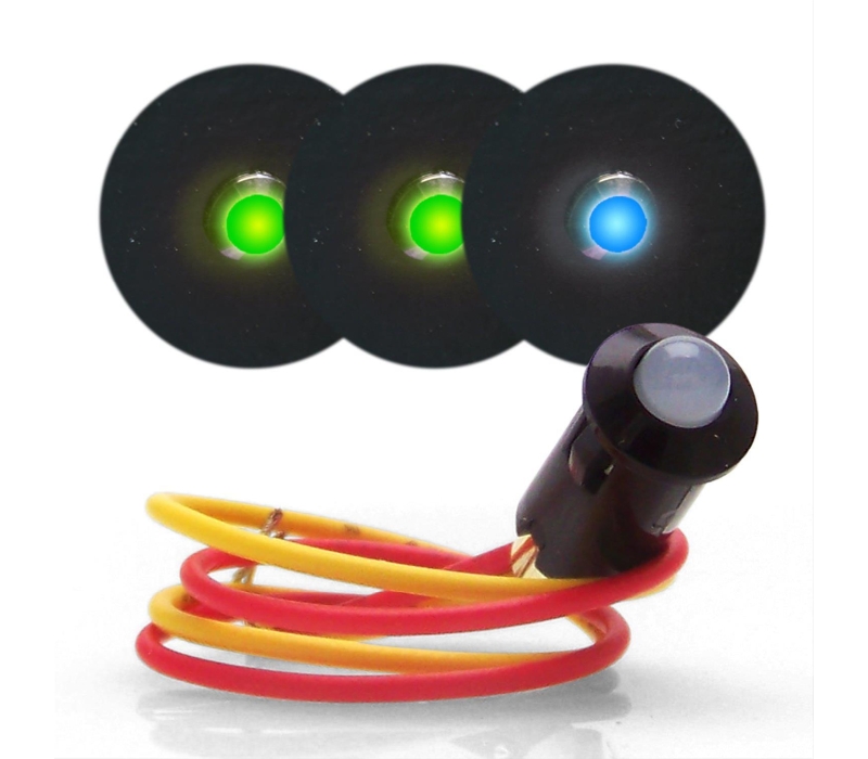 KEEP IT CLEAN 12V LED Dash Indicator Lights 2 Green 1 Blue
