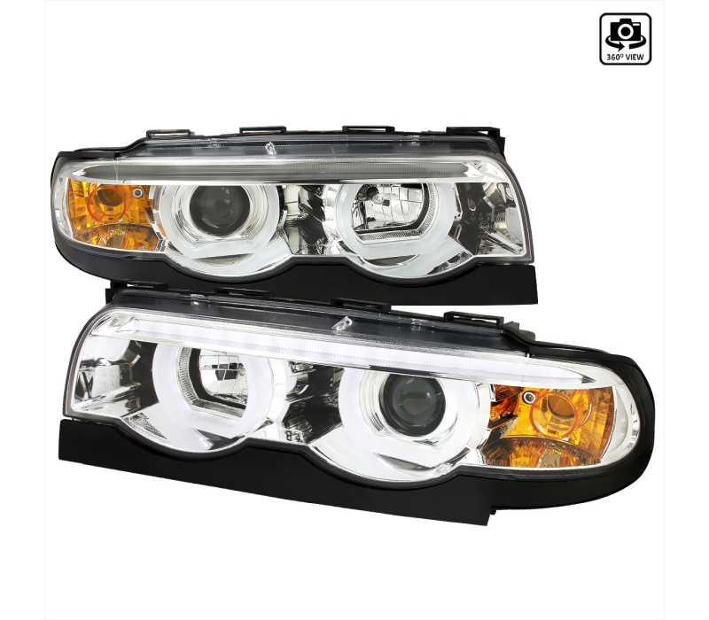 Spec-D Tuning Bmw E87 Halo Projector Headlight - Chrome