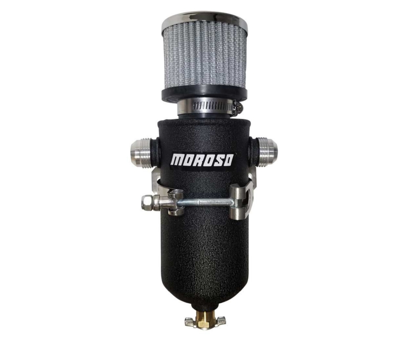 Moroso Remote Breather Tank - w/2 - 10an Fitting
