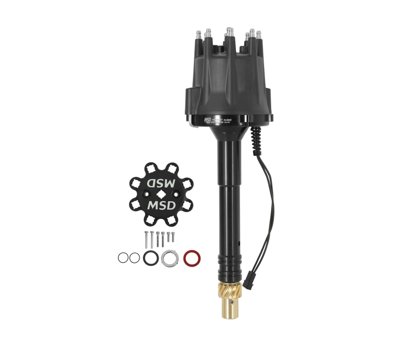 MSD Chevy V8 Pro Billet Distributor Black Finish