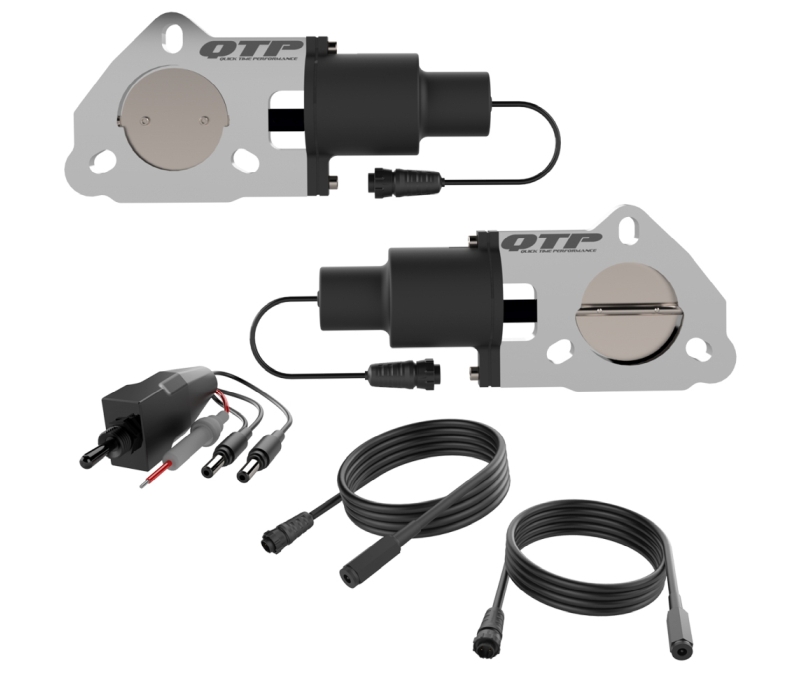QTP QTEC 2.5in Electric Cutout Valves Kit - Pair