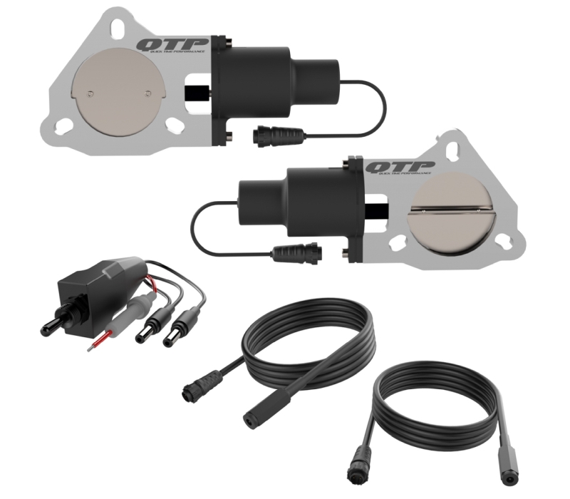 QTP QTEC 3in Electric Cutout Valves Kit - Pair