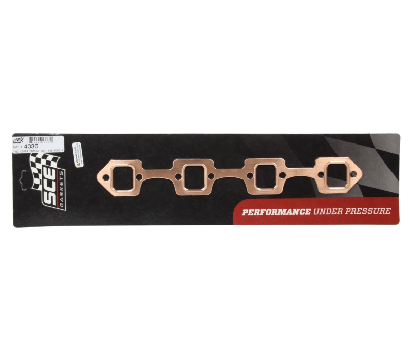 SCE GASKETS Ford Windsor Copper Embossed Exhaust Gasket