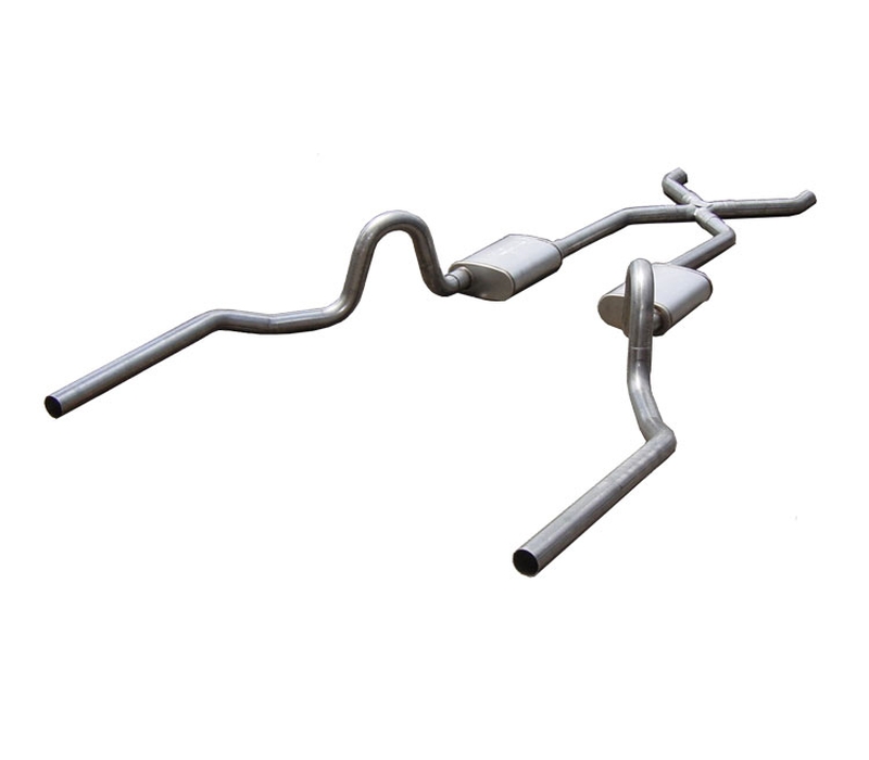Pypes CHEVELLE 2.5" Crossmember-back System w/ X-pipe RacePro