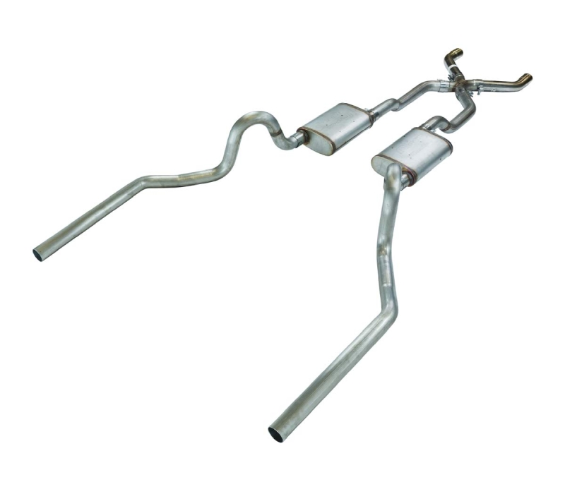 Pypes Olds 442 SS 2.5" High Tuck Exhaust Crossmember-back System w/ X-pipe Street Pro