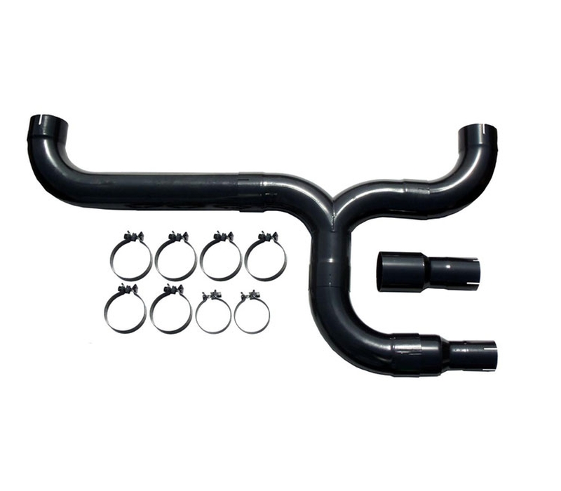 Pypes Dual Outlet Diesel Truck Stack Kit (Universal) - Black
