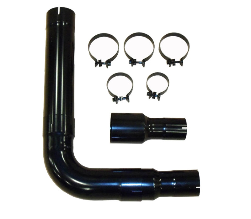 Pypes Single Outlet Diesel Truck Stack Kit (Universal) - Black