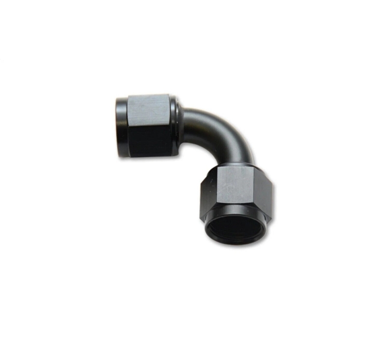 Vibrant -4AN Female 90 Degree Union Adapter (AN to AN) - Anodized Black Only