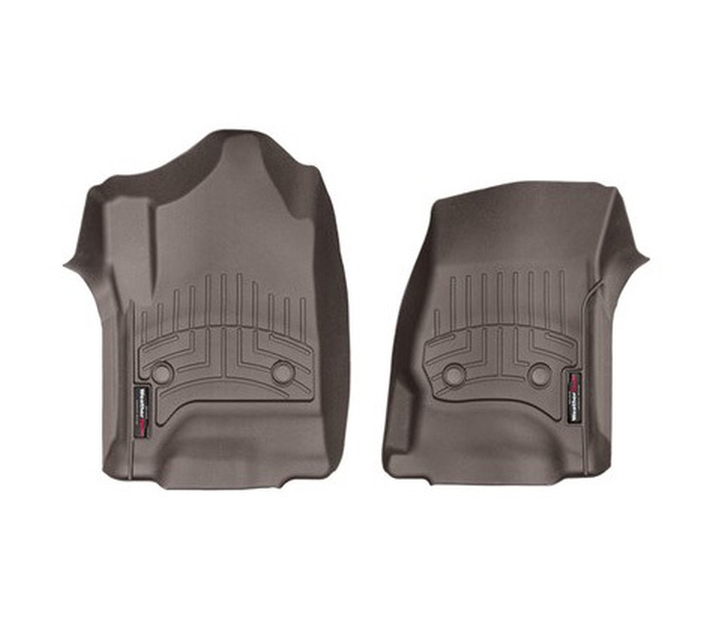 WeatherTech 14+ Chevy Silverado (Crew Cab / Double Cab) Front FloorLiners - Cocoa