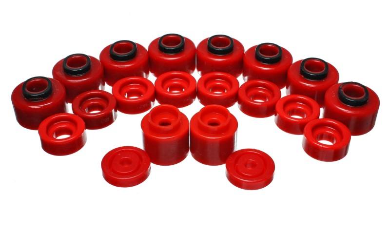 Energy Suspension Body Mount Set - Red 4.4111r image 2