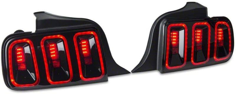 Raxiom 05-09 Ford Mustang Gen5 Tail Lights- Black Housing (Smoked Lens) 49169 image 2