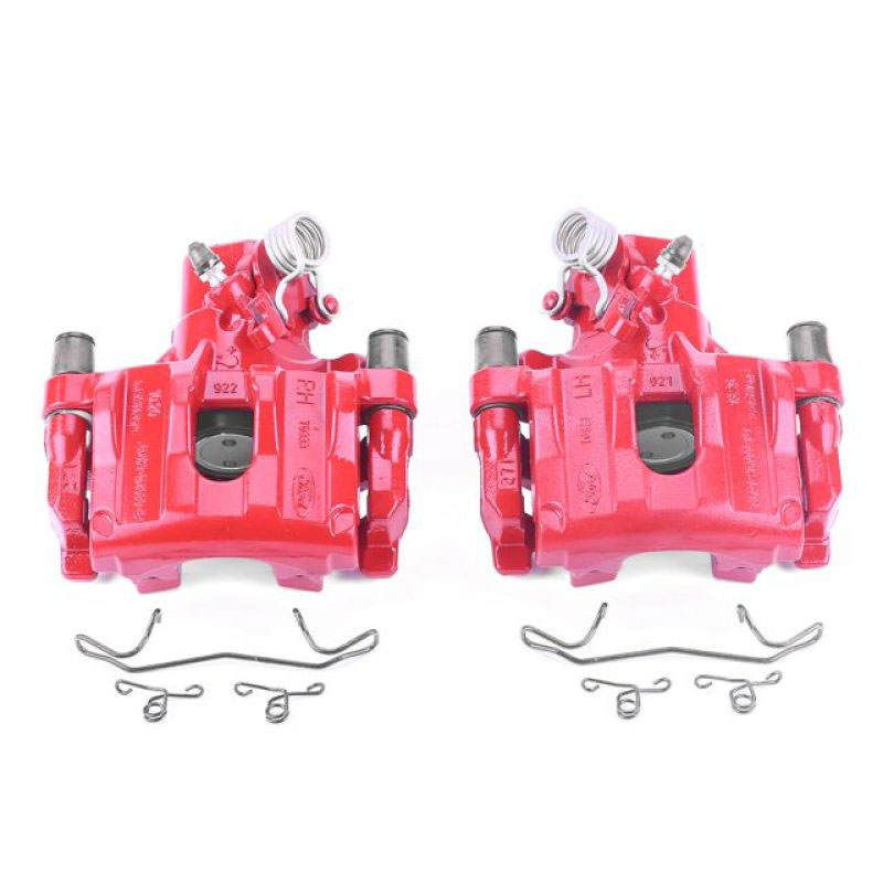 PowerStop S6284B Power Stop 1217 Ford Focus Rear Red Calipers w