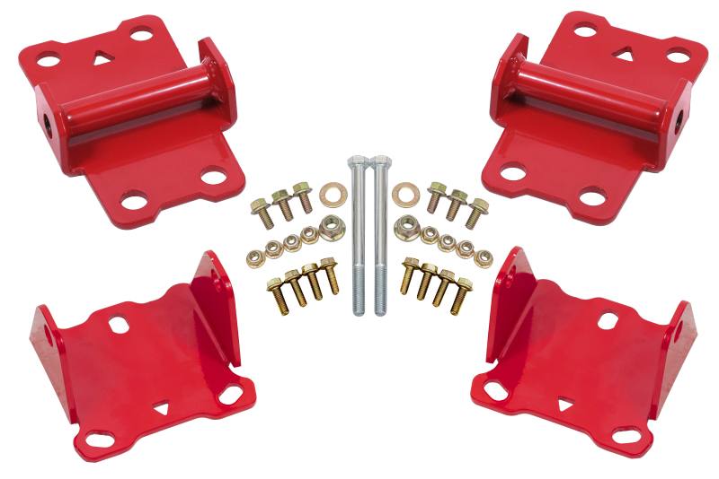 BMR 78-87 G-Body Motor Mount Kit Upper & Lower Solid - Red MM461R