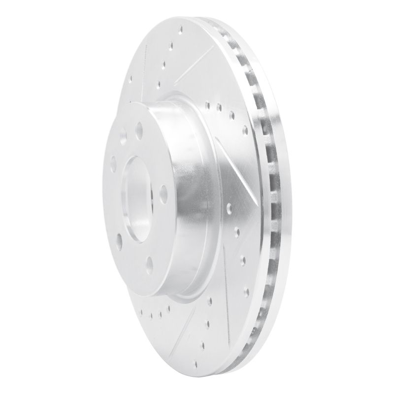 R1 13-25 Cadillac ATS Front Left Drilled & Slotted Silver Brake Rotor 631-46033L image 2