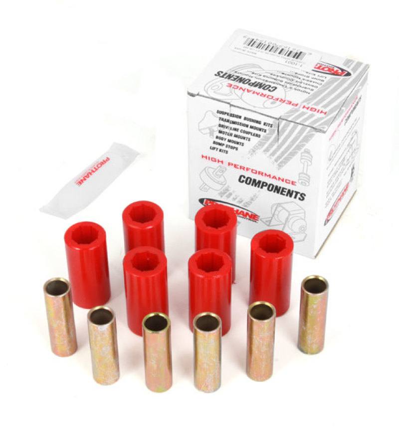 Rugged Ridge Leaf Spring Bushing Kit Front or Rear Red 55-75 CJ 18364.01