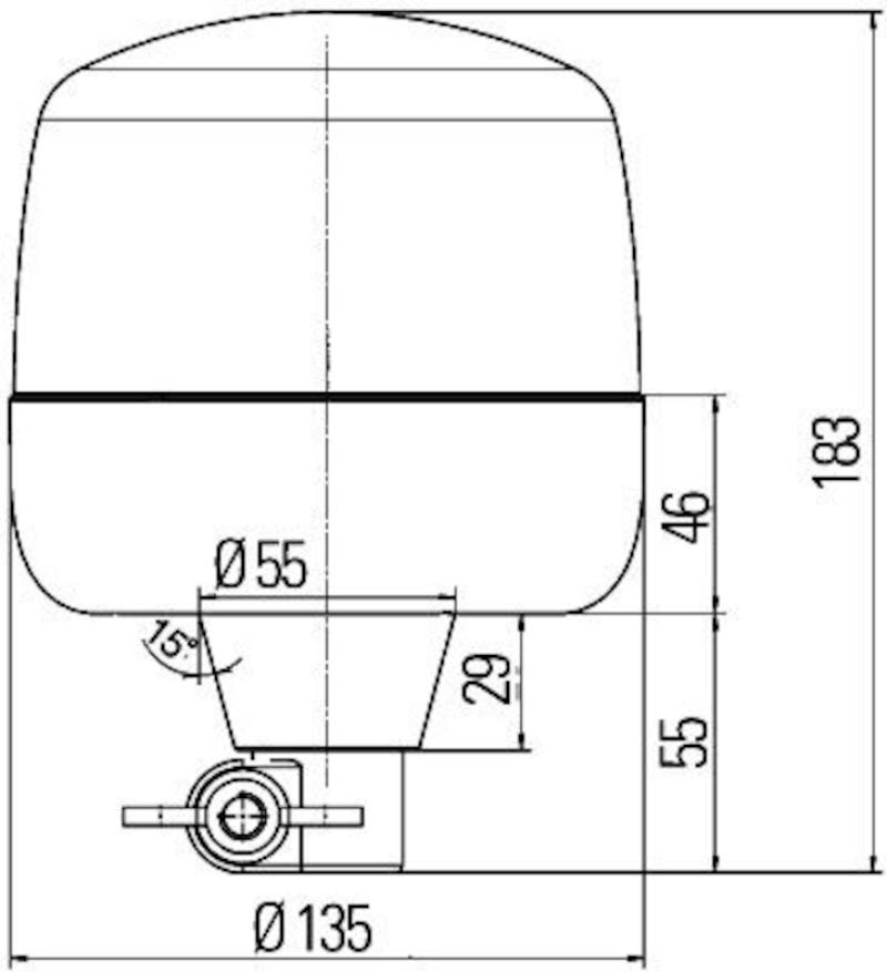 Hella Led Lamp 12/24V Amber Flex Mounting 2Rl 010979011 image 3