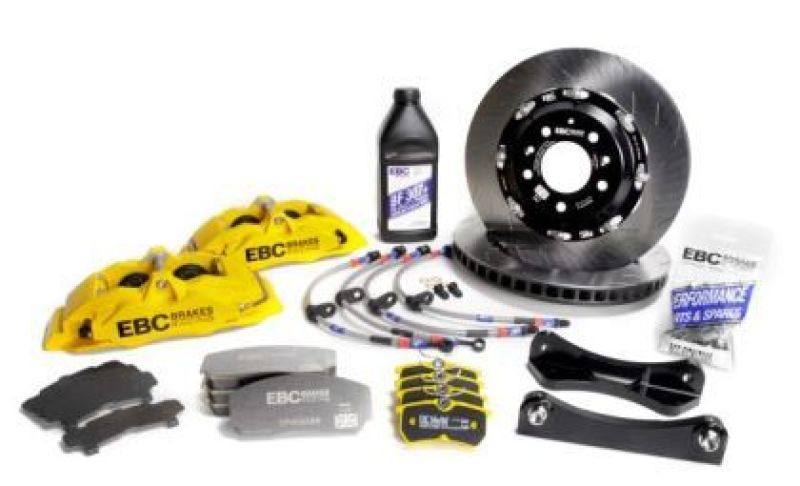 EBC Racing 2016+ Mazda MX-5 (ND) Yellow Apollo-4 Calipers 330mm Rotors Front Big Brake Kit bbk027yel1