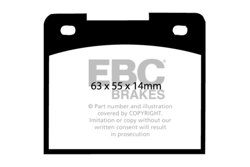 EBC 64-66 Ford Cortina 1.2 Ultimax2 Front Brake Pads ud044