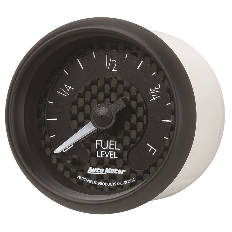 Autometer GT Series 52mm Full Sweep Electronic 0-280 ohm Fuel Level Programmable Empty-Full Range 8010