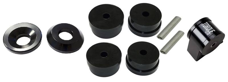 Torque Solution Side/Rear Mount Inserts & Billet Front Engine Mount Combo: Mitsubishi Evo X 08-14 ts-ex-006