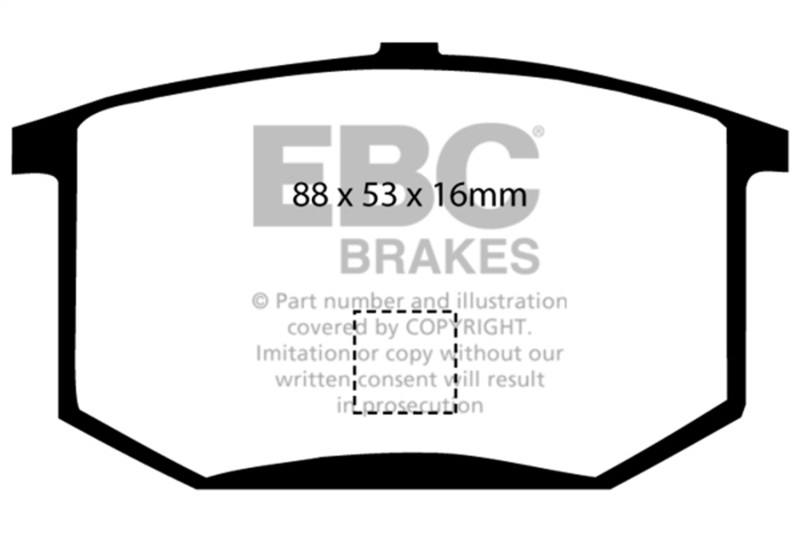 EBC 75-80 Lotus Esprit 2.0 Redstuff Rear Brake Pads dp3298c image 2