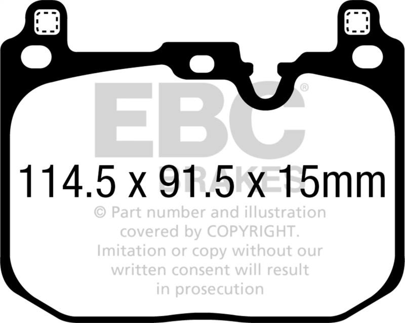 EBC 2018+ BMW X2 Yellowstuff Front Brake Pads dp42393r