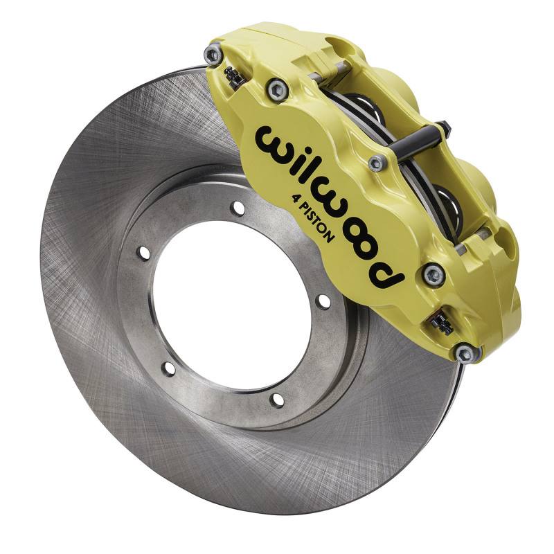 Wilwood 69-83 Porsche 911 Front Superlite Brake Kit 3.5in MT Plain Face - Yellow 14016679y