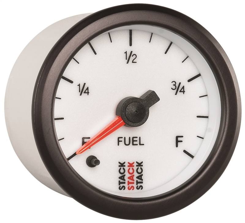 Autometer Stack 52mm 0-280 Ohm Programmable Pro Stepper Motor Fuel Level Gauge - White ST3365 image 5