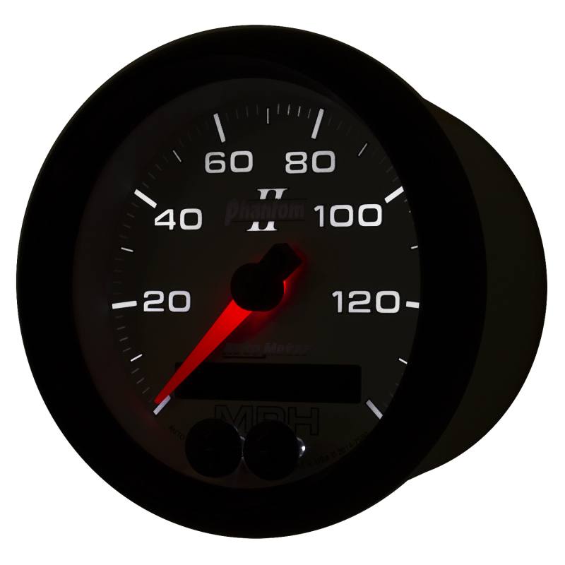 Autometer Phantom II 3-3/8in 0-140MPH In-Dash Electronic GPS Programmable Speedometer 7580 image 4